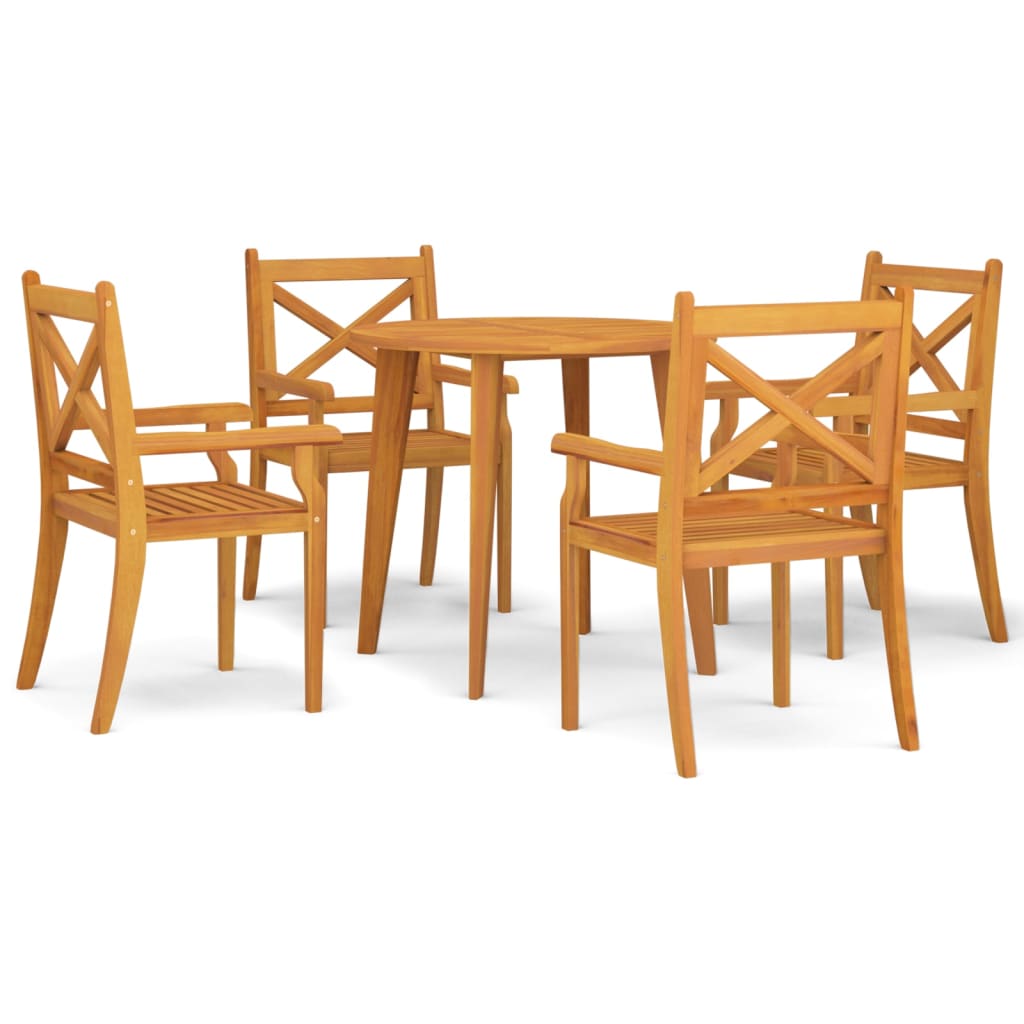 vidaXL Garden Dining Set | Natural wood | Solid acacia wood | Medium |  Durable