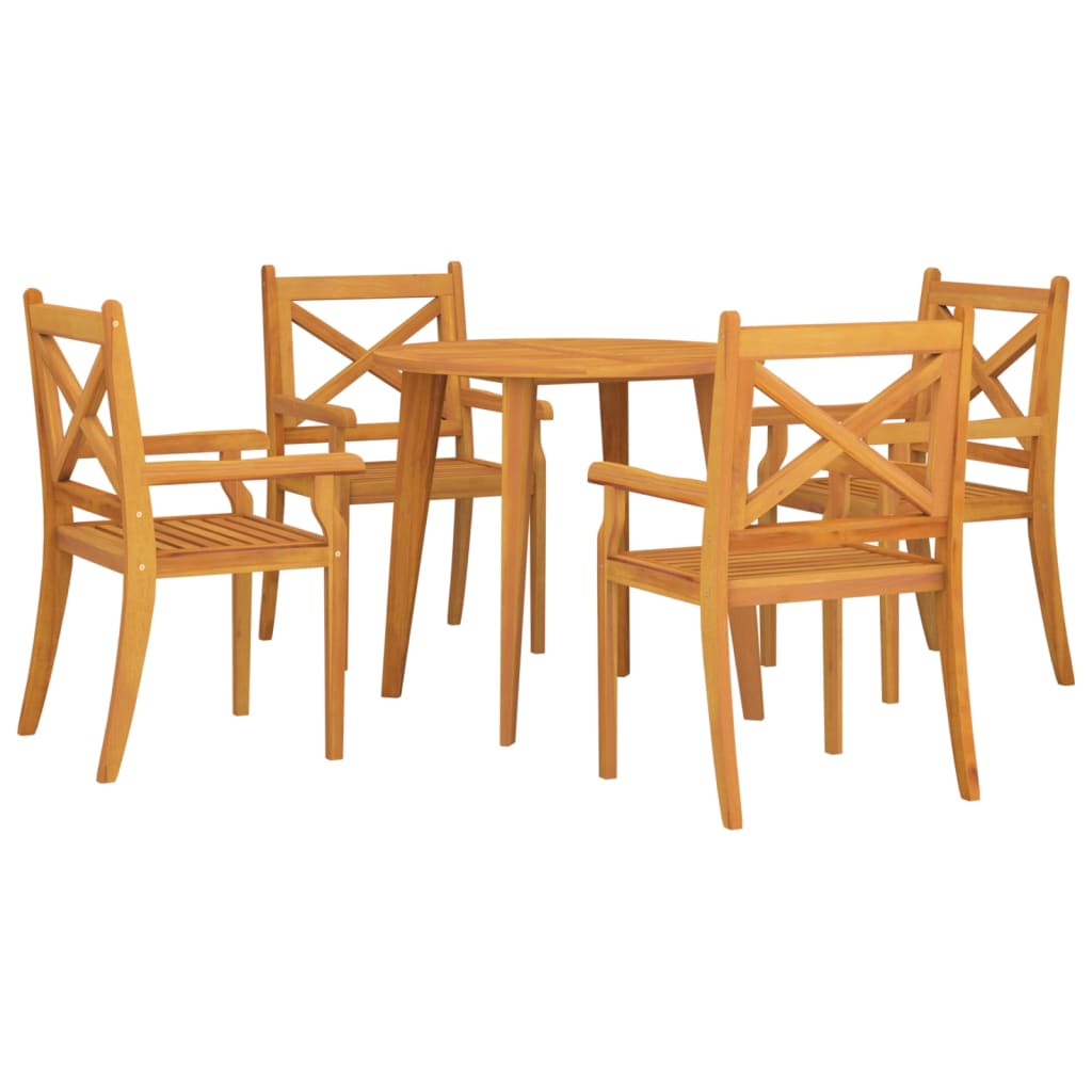 vidaXL Garden Dining Set | Natural wood | Solid acacia wood | Medium |  Durable