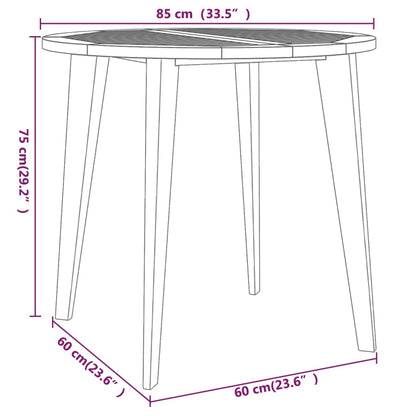 vidaXL Garden Dining Set | Natural wood | Solid acacia wood | Medium |  Durable
