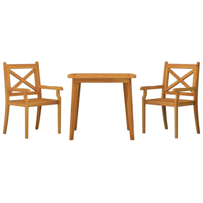 vidaXL 3 Piece Garden Dining Set Solid Wood Acacia