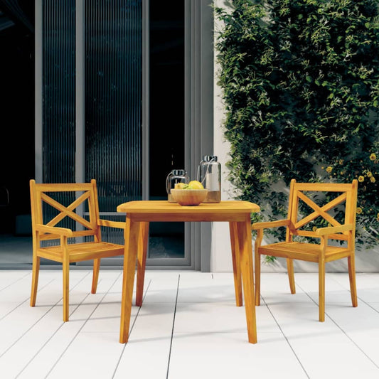 vidaXL Garden Dining Set | Natural wood | Solid Acacia wood with an oil finish
