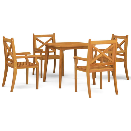 vidaXL Garden Dining Set | Natural Wood | Solid Acacia Wood | Medium | Durable