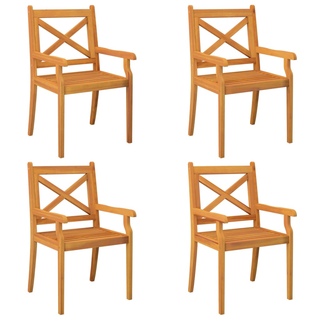 vidaXL Garden Dining Set | Natural Wood | Solid Acacia Wood | Medium | Durable