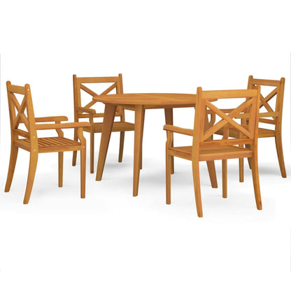 vidaXL Garden Dining Set | Natural Wood | Solid acacia wood with an oiled finish