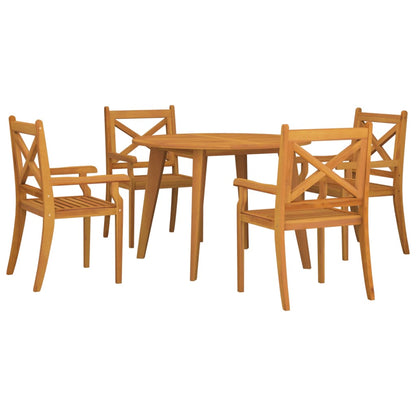 vidaXL Garden Dining Set | Natural Wood | Solid acacia wood with an oiled finish