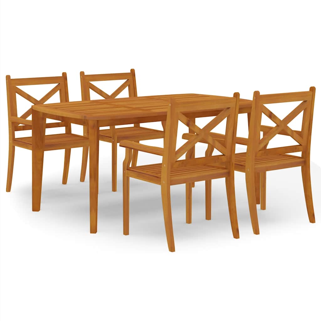vidaXL Garden Dining Set | Natural wood | Solid acacia wood | Standard | Durable