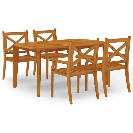 vidaXL Garden Dining Set | Natural wood | Solid acacia wood | Standard | Durable