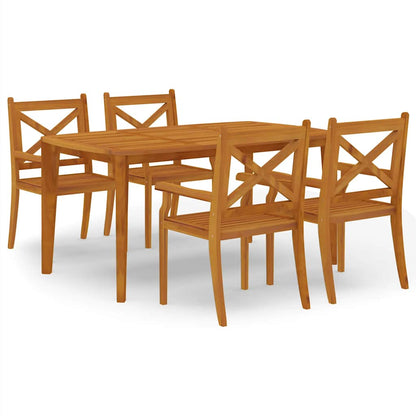 vidaXL 5 Piece Garden Dining Set Solid Wood Acacia