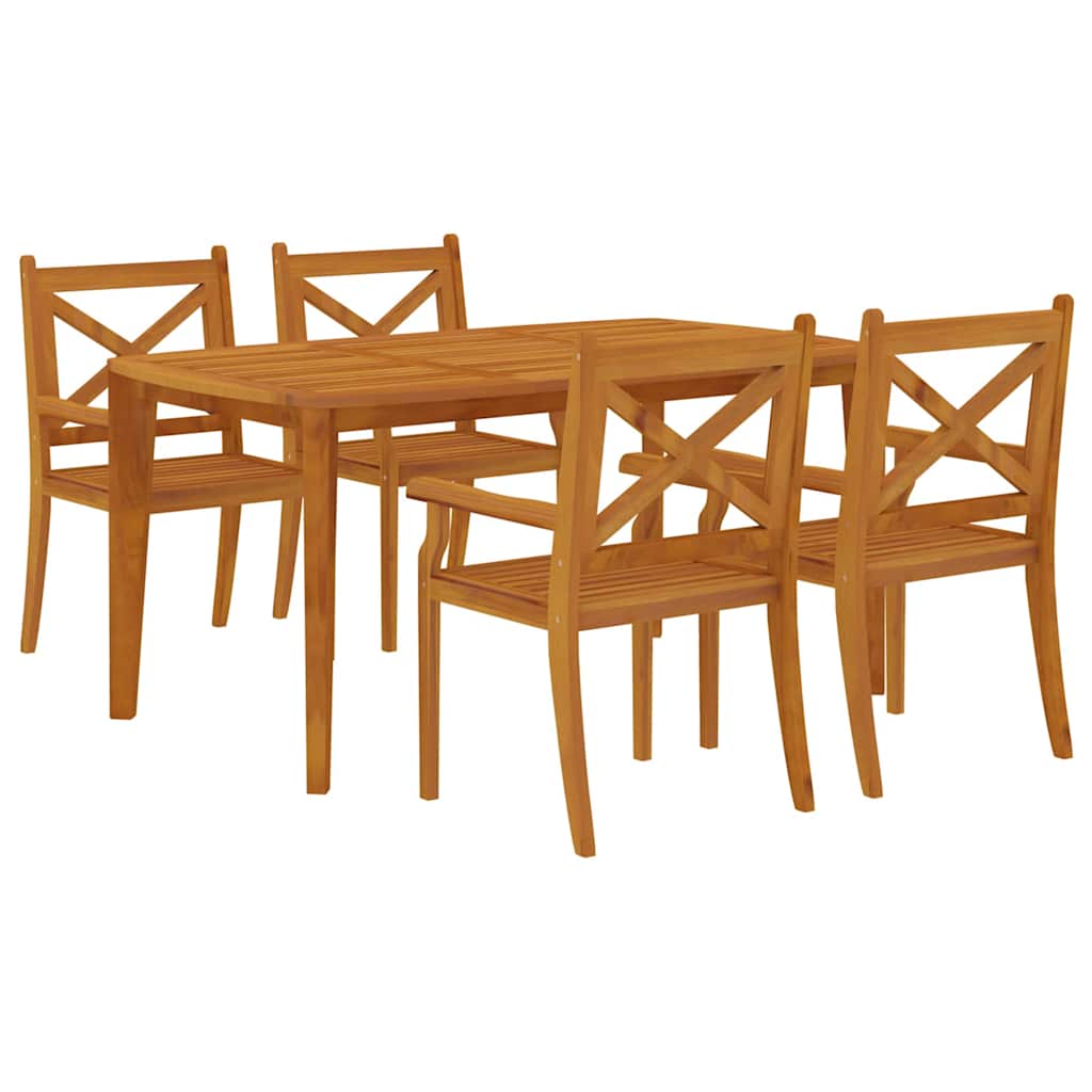 vidaXL Garden Dining Set | Natural wood | Solid acacia wood | Standard | Durable