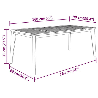 vidaXL Garden Dining Set | Natural wood | Solid acacia wood | Standard | Durable
