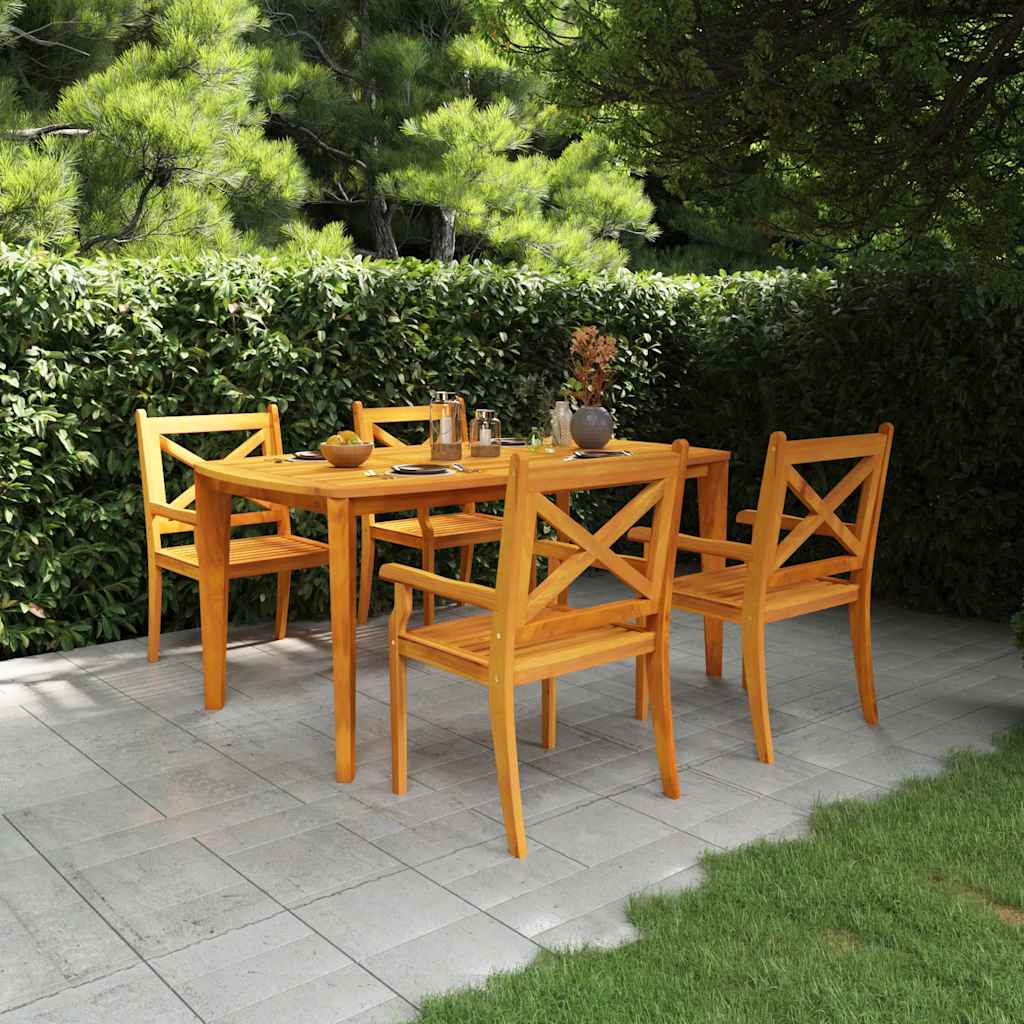 vidaXL Garden Dining Set | Natural wood | Solid acacia wood | Standard | Durable