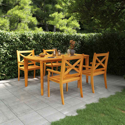 vidaXL Garden Dining Set | Natural wood | Solid acacia wood | Standard | Durable