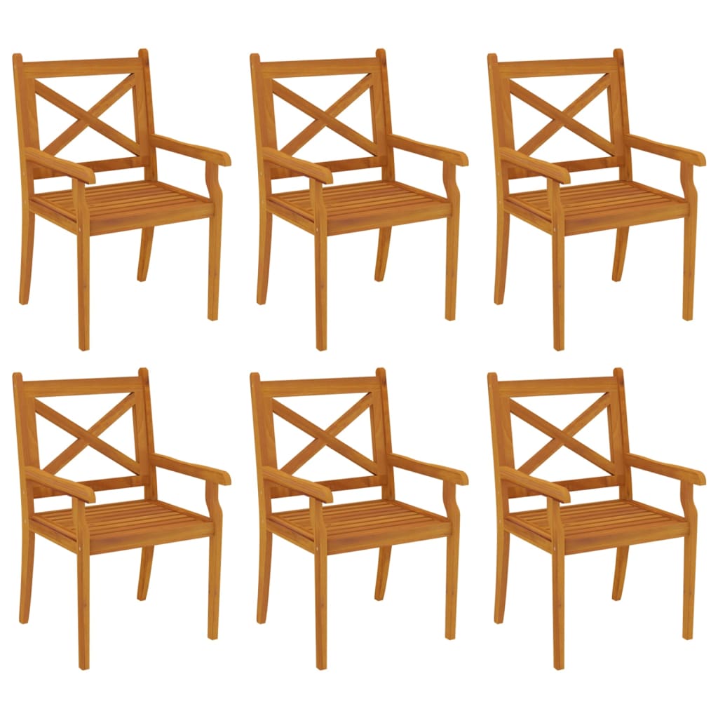 vidaXL Garden Dining Set | Natural Wood | Solid acacia wood | Large | Durable