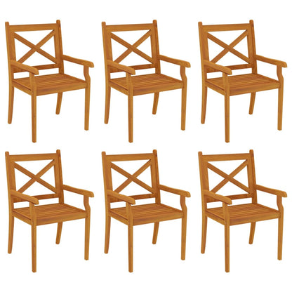 vidaXL Garden Dining Set | Natural Wood | Solid acacia wood | Large | Durable