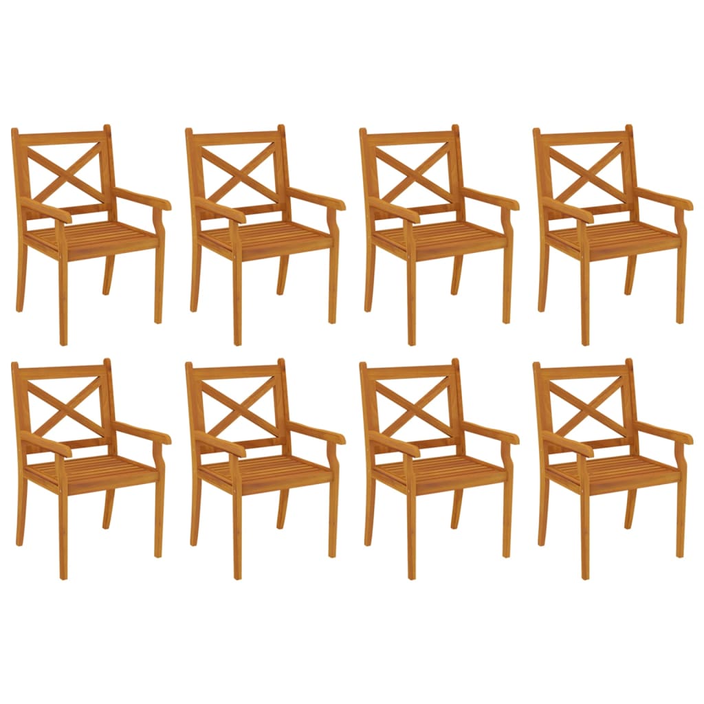 vidaXL Garden Dining Set | Brown | Solid Acacia Wood with an Oiled Finish