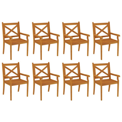 vidaXL Garden Dining Set | Brown | Solid Acacia Wood with an Oiled Finish