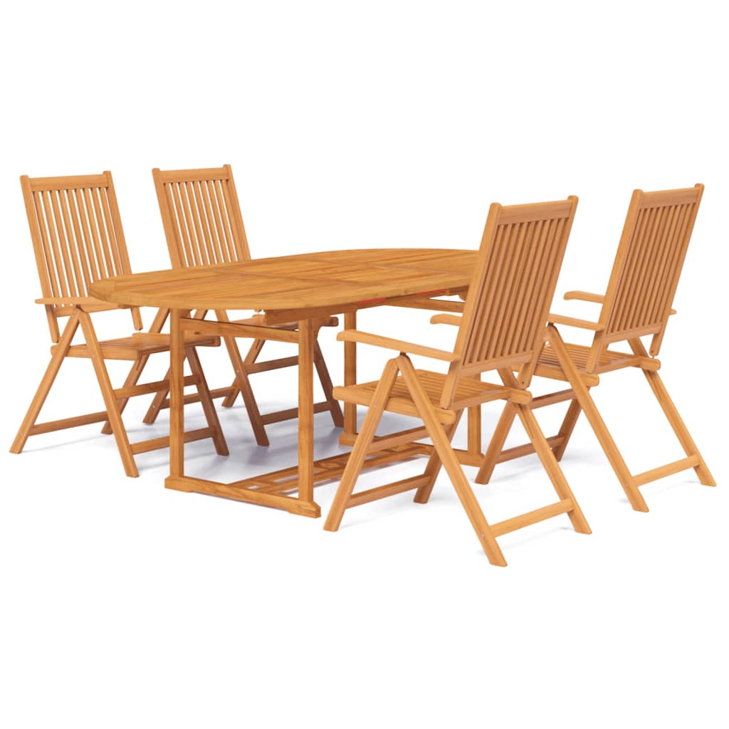 vidaXL Garden Dining Set | Natural Wood | Solid Acacia Wood | Large | Expandable