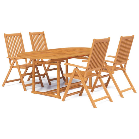 vidaXL Garden Dining Set | Natural Wood | Solid Acacia Wood | Large | Expandable