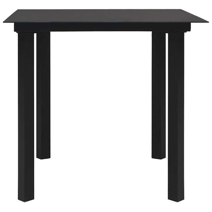 vidaXL 5 Piece Outdoor Dining Set PVC Rattan Black