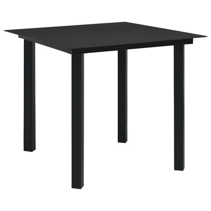 vidaXL 3 Piece Outdoor Dining Set PVC Rattan Black