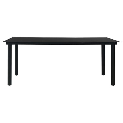vidaXL 7 Piece Outdoor Dining Set PVC Rattan Black