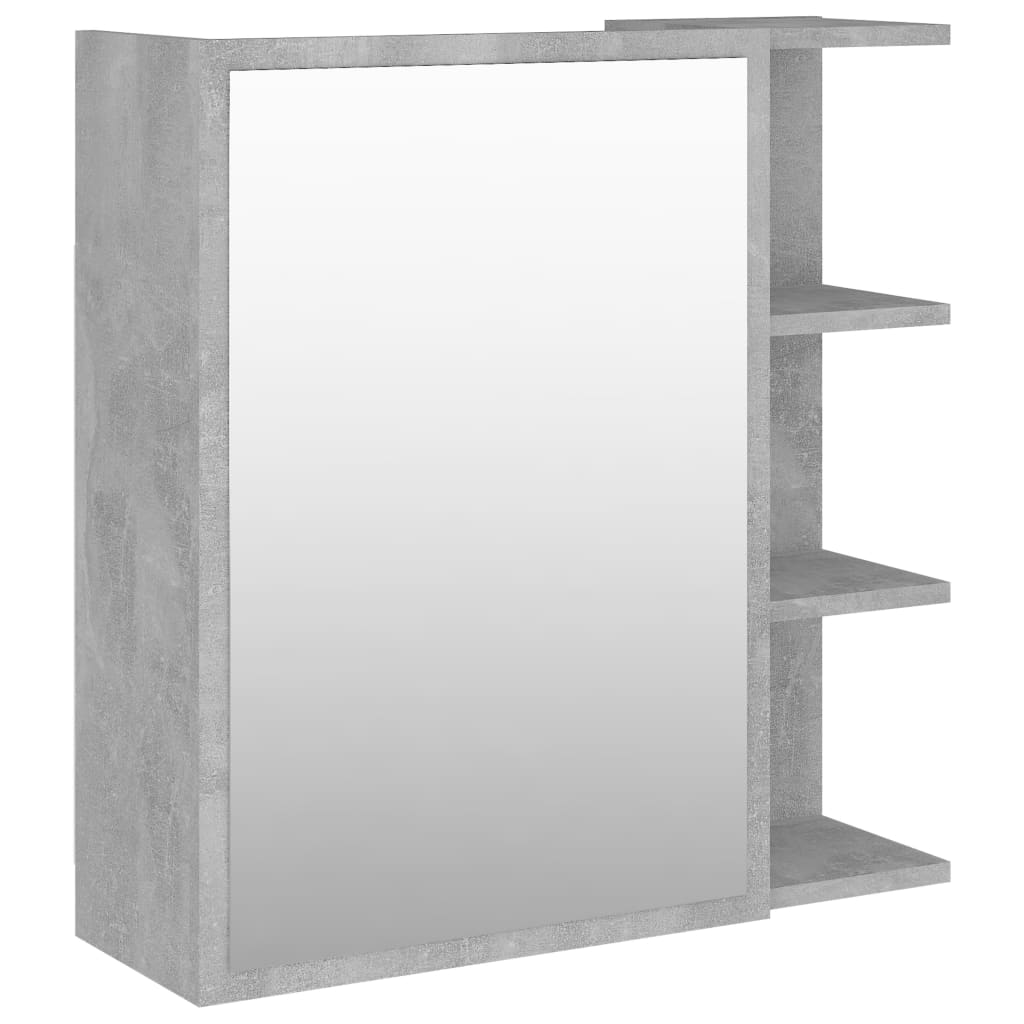 vidaXL Bathroom Mirror Cabinet Concrete Grey 62.5x20.5x64 cm Engineered Wood