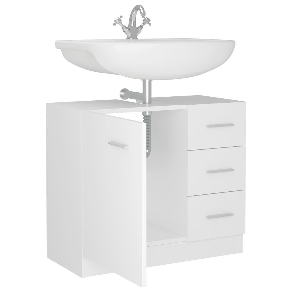 vidaXL Sink Cabinet White 63x30x54 cm Engineered Wood