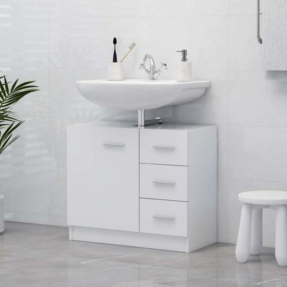 vidaXL Sink Cabinet White 63x30x54 cm Engineered Wood