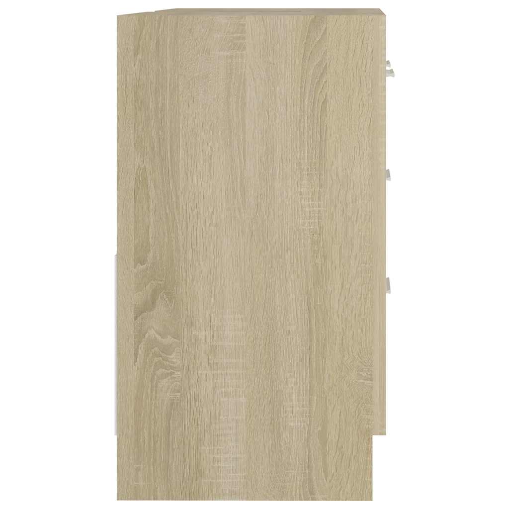 vidaXL Sink Cabinet Sonoma Oak 63x30x54 cm Engineered Wood
