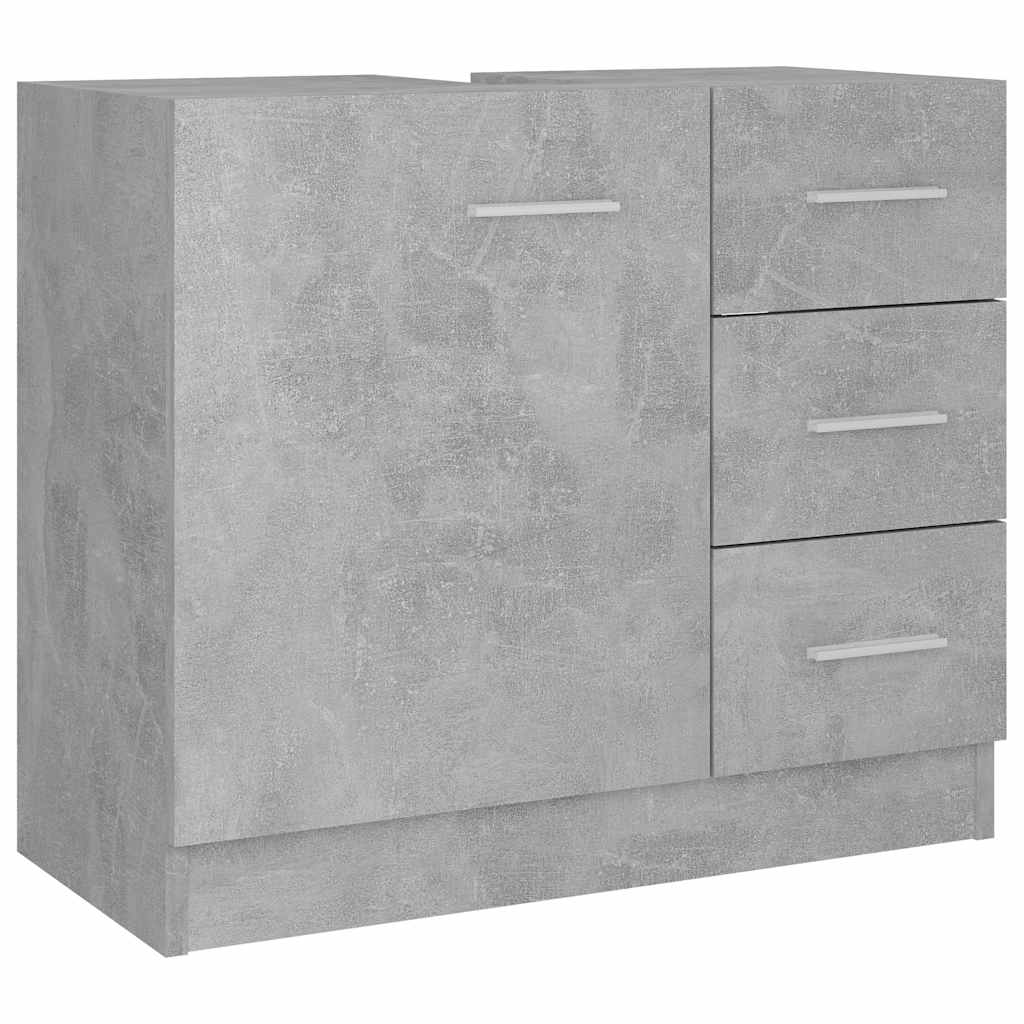 vidaXL Sink Cabinet Concrete Grey 63x30x54 cm Engineered Wood