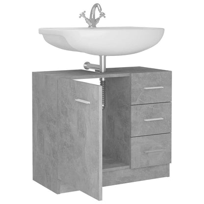 vidaXL Sink Cabinet Concrete Grey 63x30x54 cm Engineered Wood