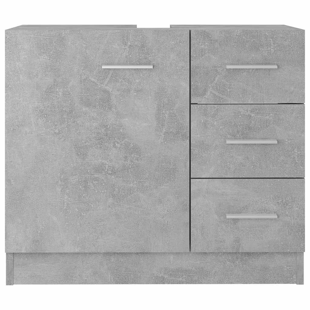 vidaXL Sink Cabinet Concrete Grey 63x30x54 cm Engineered Wood