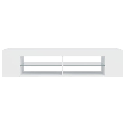 vidaXL TV Cabinet with LED Lights White 135x39x30 cm