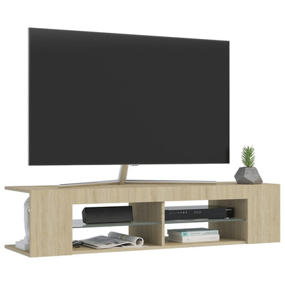 vidaXL TV Cabinet with LED Lights Sonoma Oak 135x39x30 cm