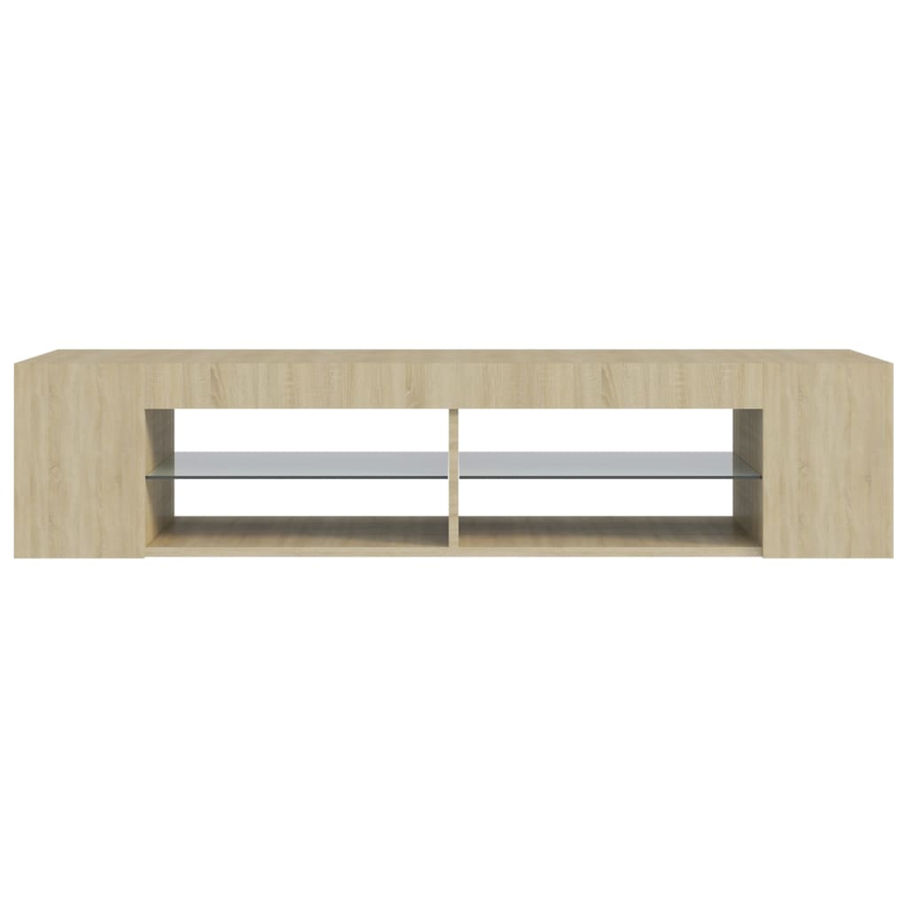 vidaXL TV Cabinet with LED Lights Sonoma Oak 135x39x30 cm