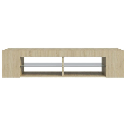 vidaXL TV Cabinet with LED Lights Sonoma Oak 135x39x30 cm