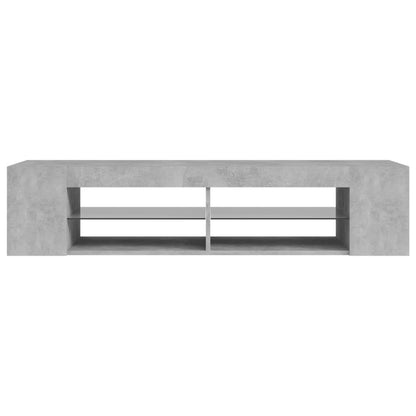 vidaXL TV Cabinet with LED Lights Concrete Grey 135x39x30 cm