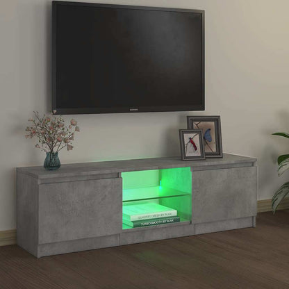 vidaXL TV Cabinet | Concrete grey | Engineered wood, tempered glass