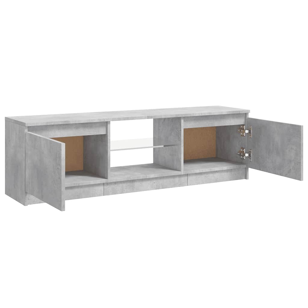 vidaXL TV Cabinet | Concrete grey | Engineered wood, tempered glass