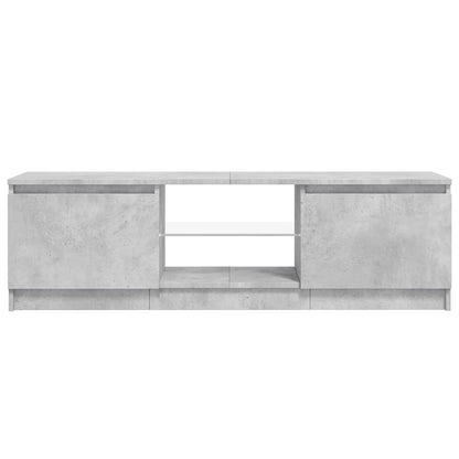 vidaXL TV Cabinet | Concrete grey | Engineered wood, tempered glass