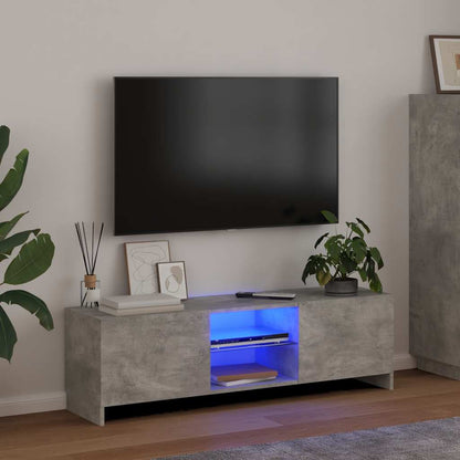 vidaXL TV Cabinet | Concrete grey | Engineered wood, tempered glass