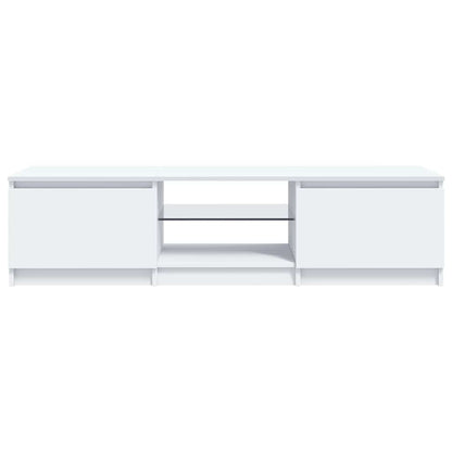 vidaXL TV Cabinet with LED Lights White 140x40x36 cm