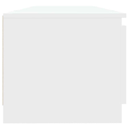 vidaXL TV Cabinet with LED Lights White 140x40x36 cm
