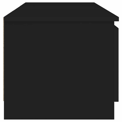vidaXL TV Cabinet with LED Lights Black 140x40x36 cm