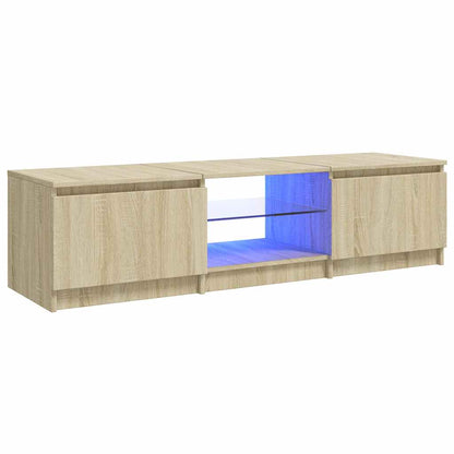 vidaXL TV Cabinet with LED Lights Sonoma Oak 140x40x36 cm