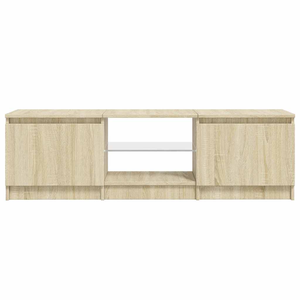 vidaXL TV Cabinet with LED Lights Sonoma Oak 140x40x36 cm