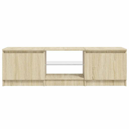vidaXL TV Cabinet with LED Lights Sonoma Oak 140x40x36 cm