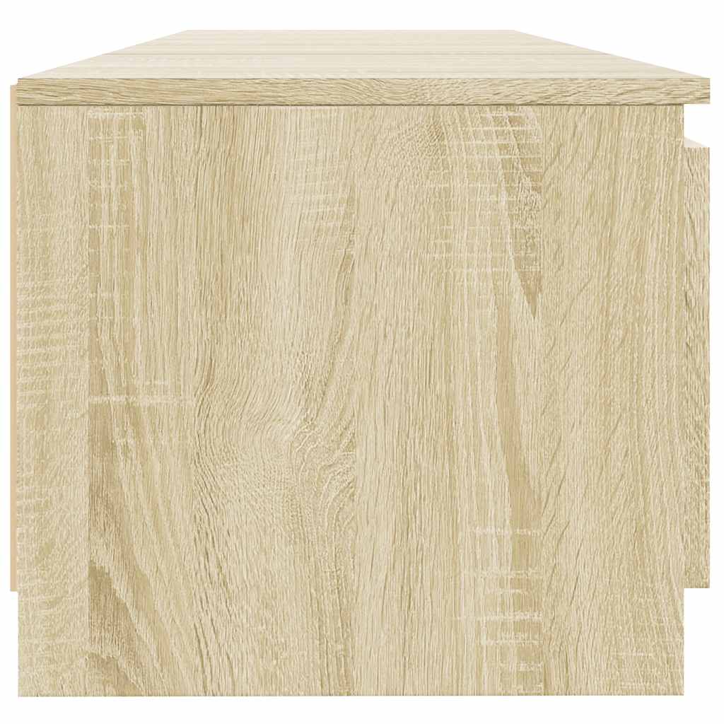 vidaXL TV Cabinet with LED Lights Sonoma Oak 140x40x36 cm