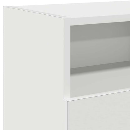 804301 vidaXL TV Cabinet with LED Lights White 120x30x50 cm