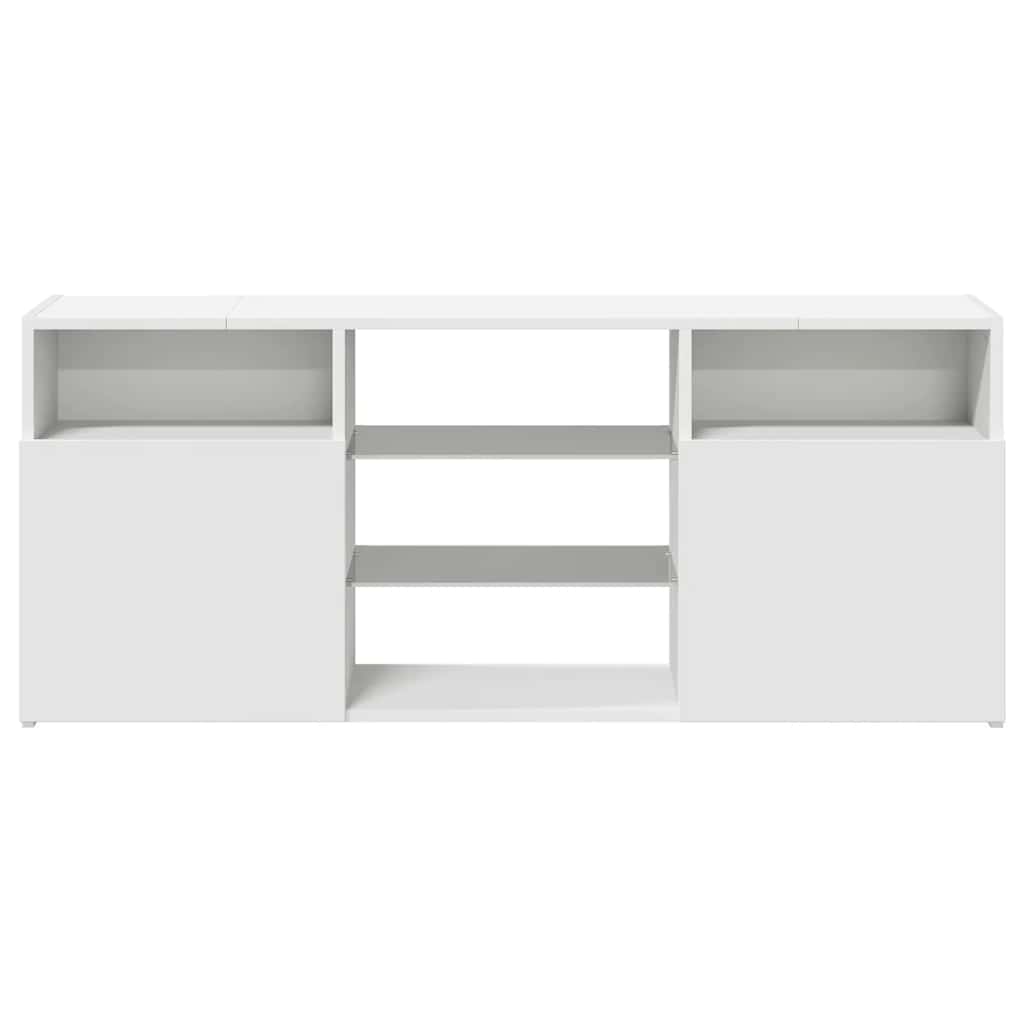 vidaXL TV Cabinet with LED Lights White 120x30x50 cm